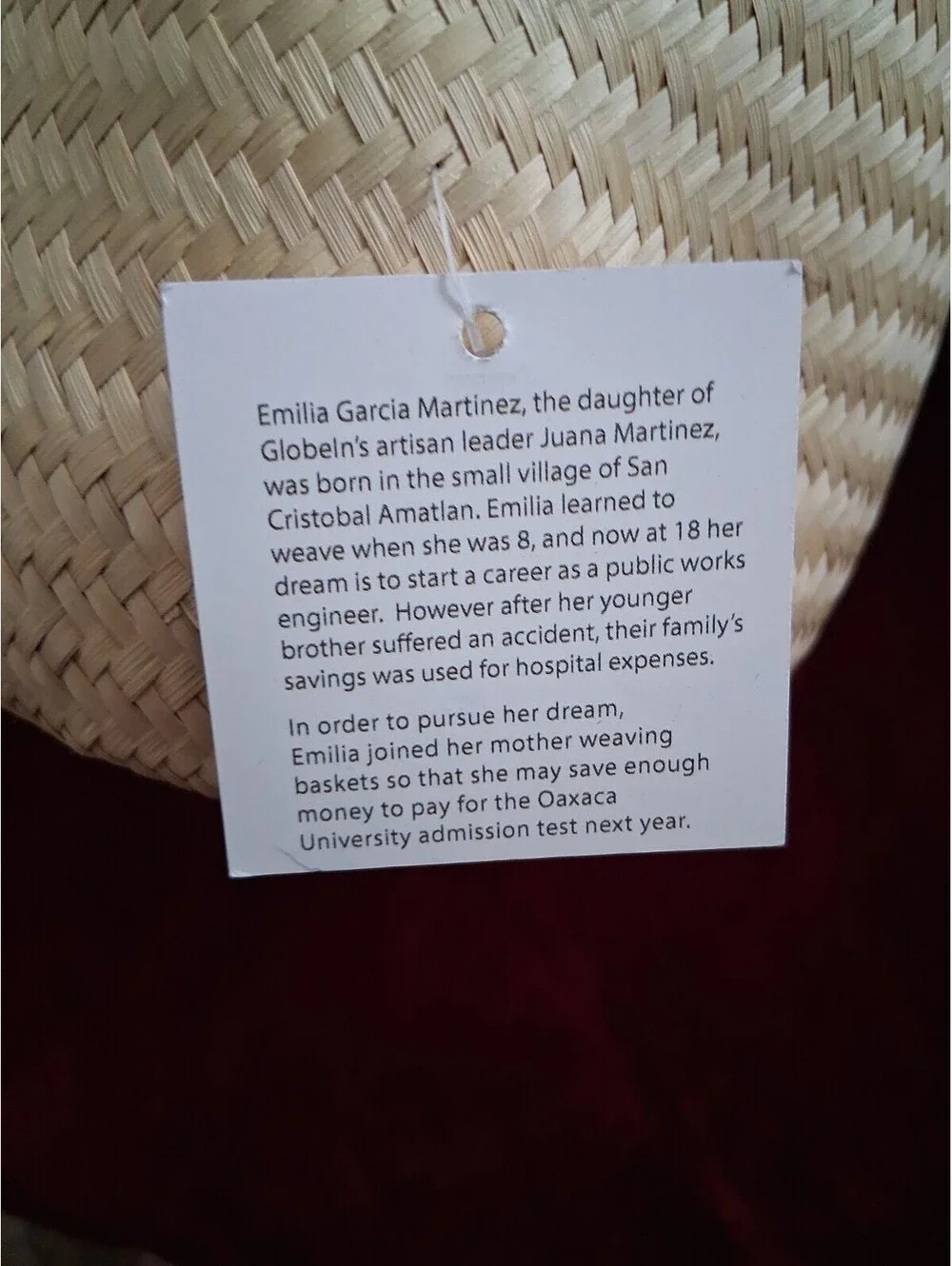 Soft Handwoven Basket Made by Emilia Garcia Martinez from San Cristobal Amatian.